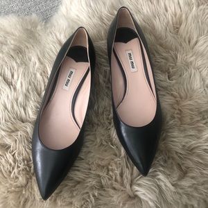 Miu Miu Kitten Heel in Black Leather size 38.5